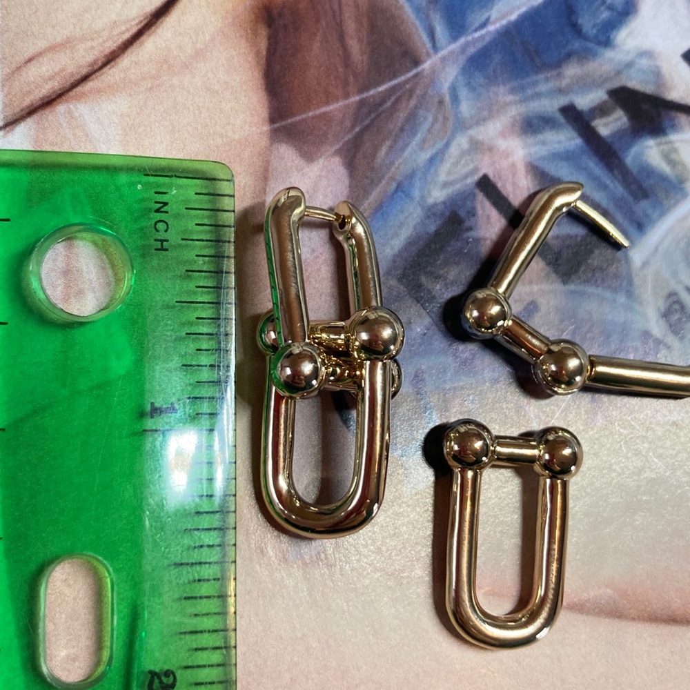 Gold Plated Trendy Earrings - Picture 4 of 4